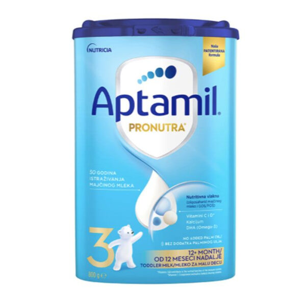 Адаптирано млеко за доенчиња APTAMIL 3 Pronutra, 800 г