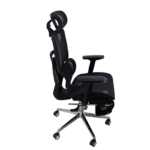 Менаџерски стол Ergonic – црн (со потпирач за нозе и механизам за релаксација) - Image 2