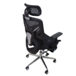 Менаџерски стол Ergonic – црн (со потпирач за нозе и механизам за релаксација) - Image 4