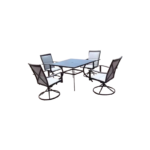 VERANO PREMIUM сет маса + 4 вртливи столици HY-002 (Мрежа) - Image 4