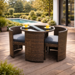 VERANO Компактен bistro сет со 2 столчиња што се вклопуваат + маса 60×60×72 cm - Image 2