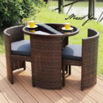 VERANO Компактен bistro сет со 2 столчиња што се вклопуваат + маса 60×60×72 cm - Image 5