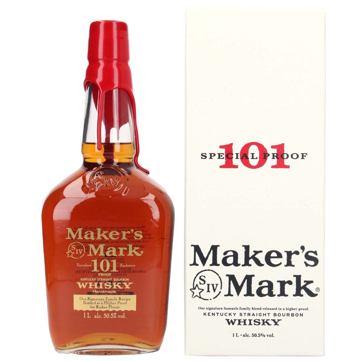 makers-mark-101-proof-travelers-exclusive-kentucky-straight-bourbon-whiskey-10-liter-flasche.jpg Maker's Mark 101 Special Proof 50.5% 1 lit - Image 1