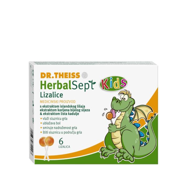 DR.THEISS HERBALSEPT LIZAVCINJA ZA GRLO ZA DECA KIDS x 6