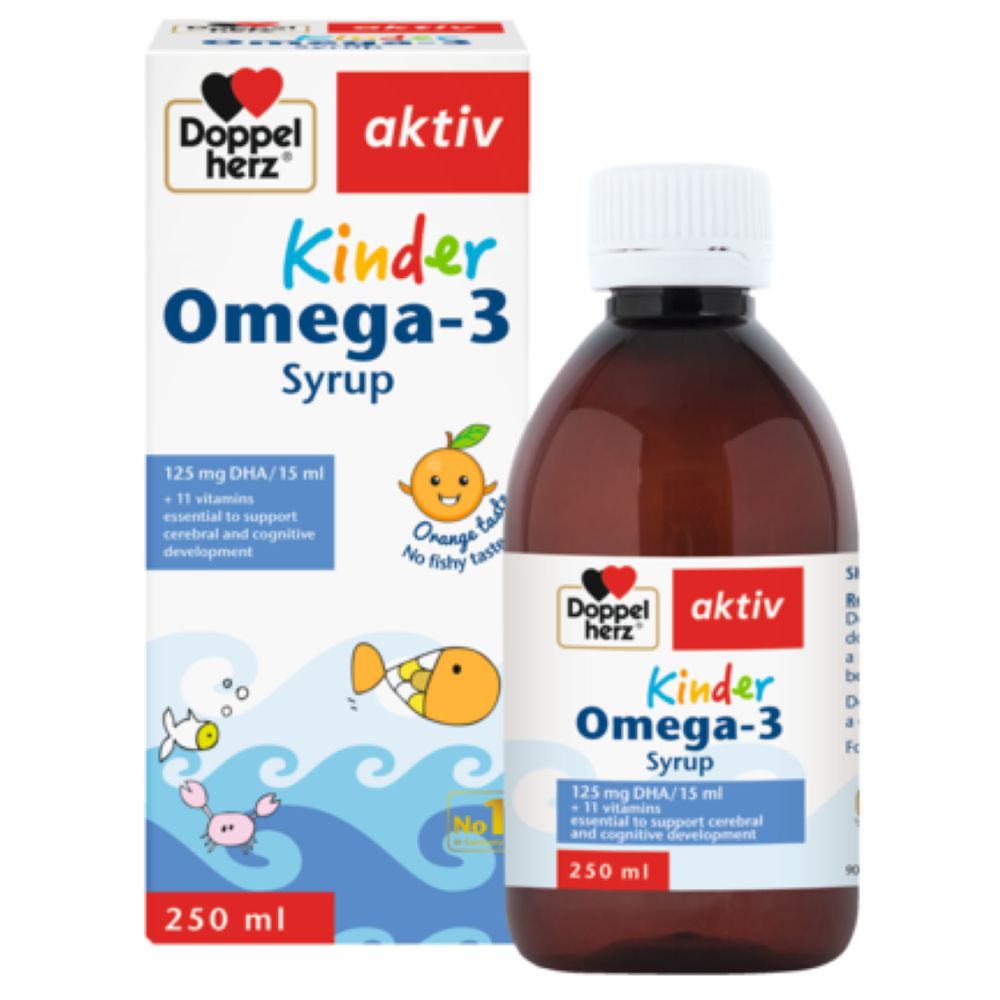 DOPPELHERZ KINDER OMEGA 3 SIR. 250ML DOPPELHERZ KINDER OMEGA 3 SIR. 250ML - Image 1