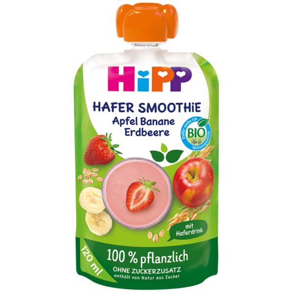 HIPP 84006 SMOOTHIE OVES, JAGODA, JABOLKO 120GR.