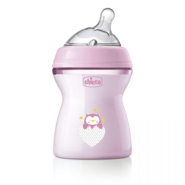 CHICCO SISE PLASTICNO NAT. FEELING ROZE 250 ML