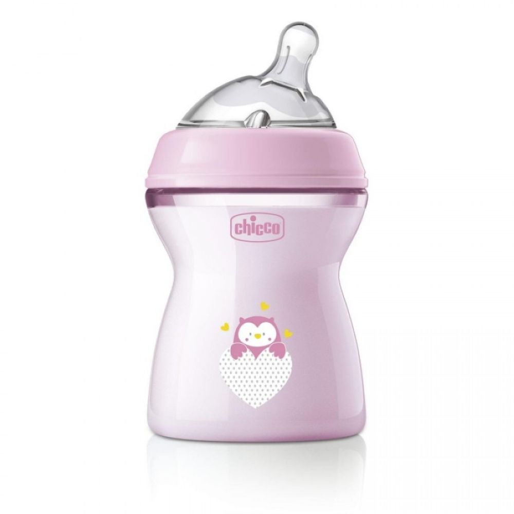 CHICCO SISE PLASTICNO NAT. FEELING ROZE 250 ML CHICCO SISE PLASTICNO NAT. FEELING ROZE 250 ML - Image 1