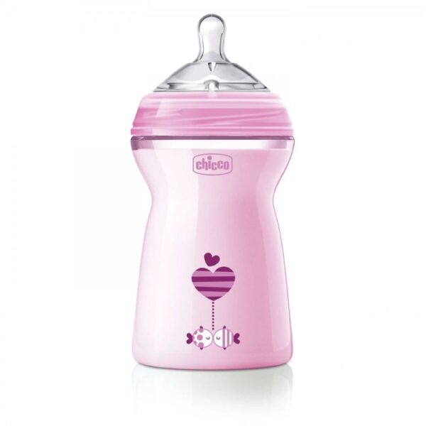 CHICCO SISE PLASTICNO NAT.FEELING ROZE 330 ML