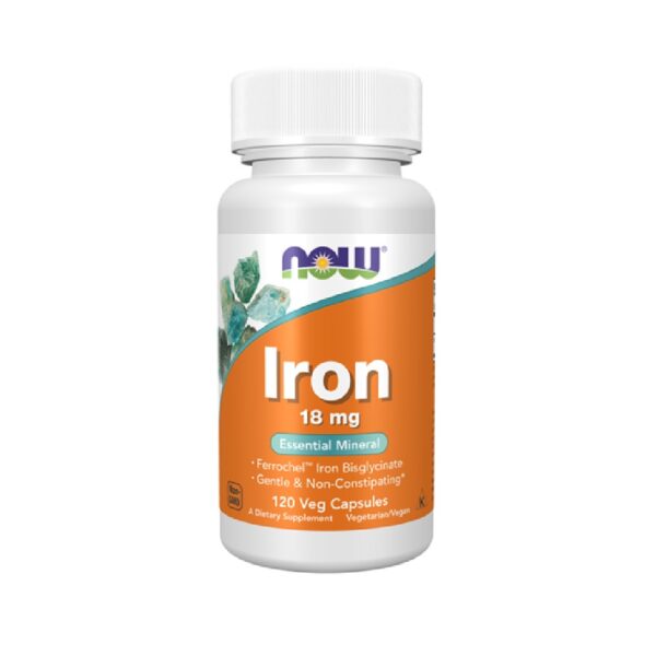 NOW IRON 18 MG X 120 CAPS
