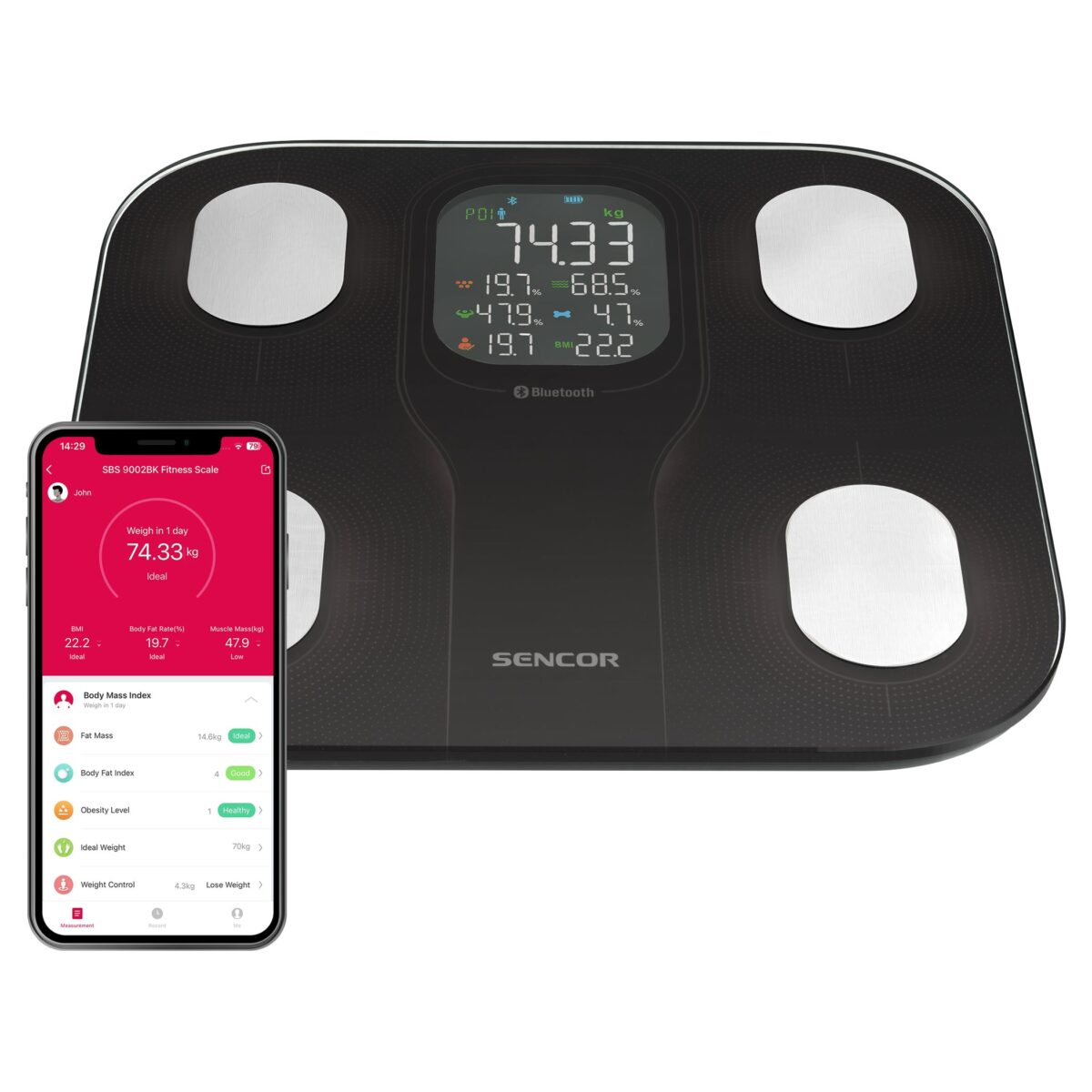 SENCOR Smart фитнес телесна вага SBS 9002BK - Image 2