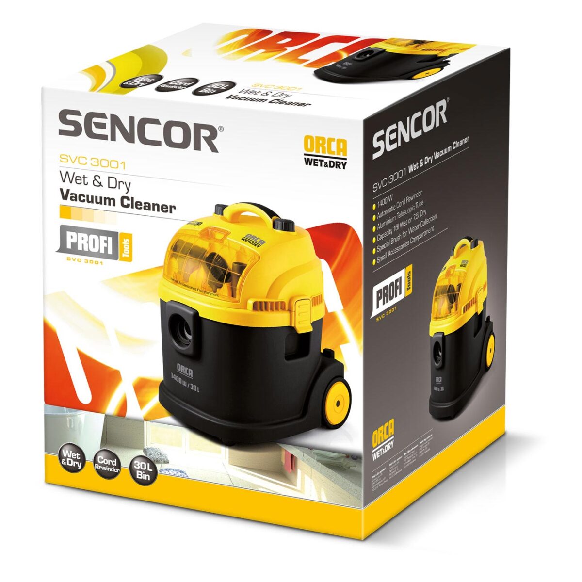 SENCOR Правосмукалка Wet & Dry SVC 3001 - Image 2
