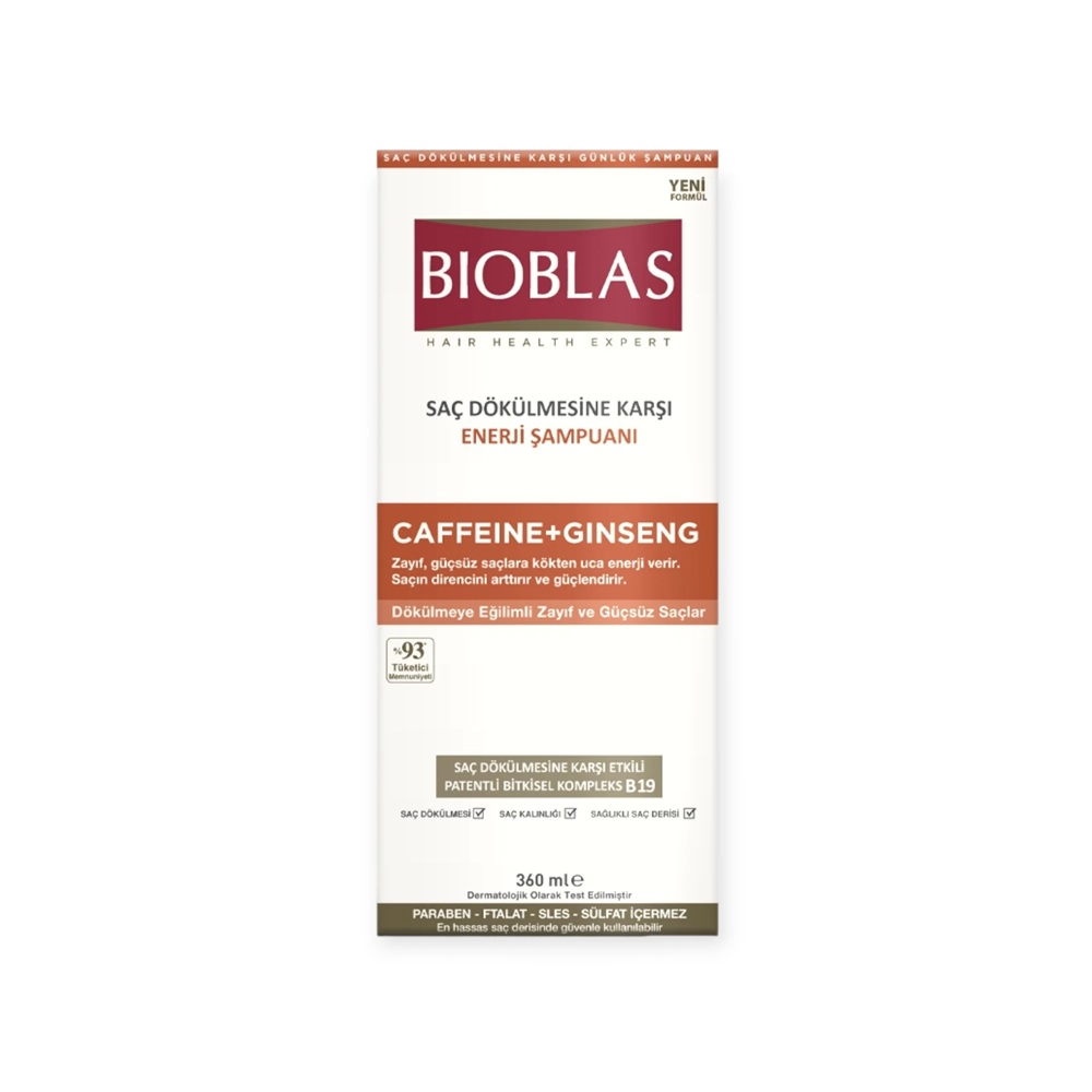 BIOBLASS SAMPON CAFFEINE+GINSENG 360 ML BIOBLASS SAMPON CAFFEINE+GINSENG 360 ML - Image 1