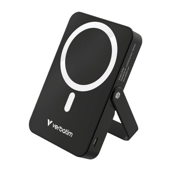 Power Bank Verbatim Charge'n'Go with Stand 10000mAh Magnetic Wireless Charging Black
