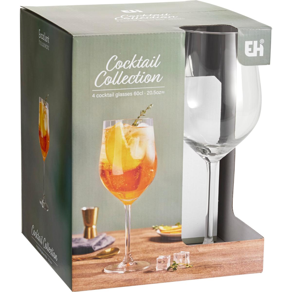 Сет 4 чаши за коктел EH CC7001990 600ml
