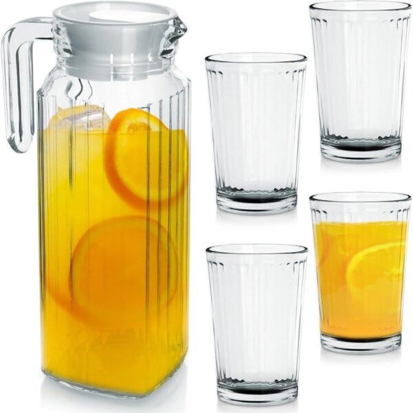 Сет бокал и 4 чаши EH YE9000500 1l+200ml