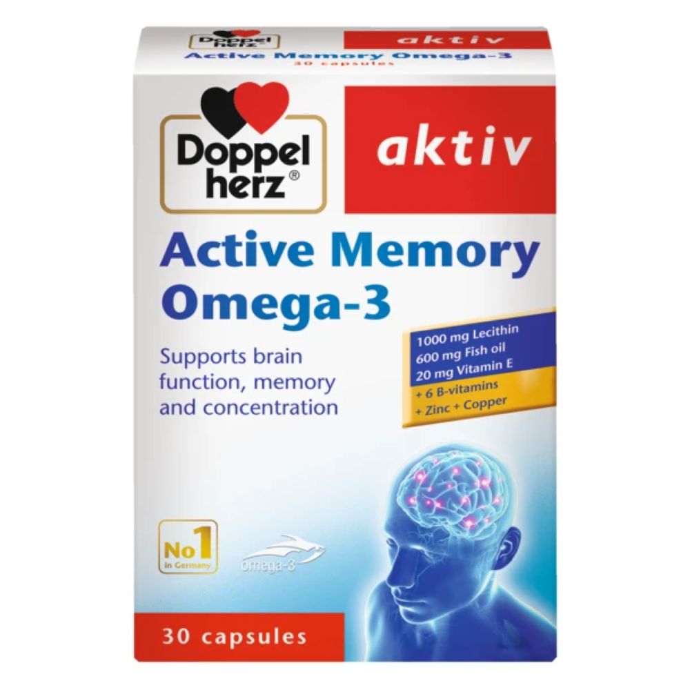 DOPPELHERZ ACTIVE MEMORY OMEGA 3 X 30 CPS