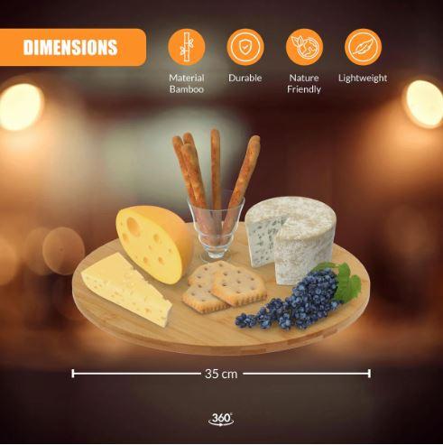 Подлога за сервирање бамбус EH 784610460 35cm lazy susan