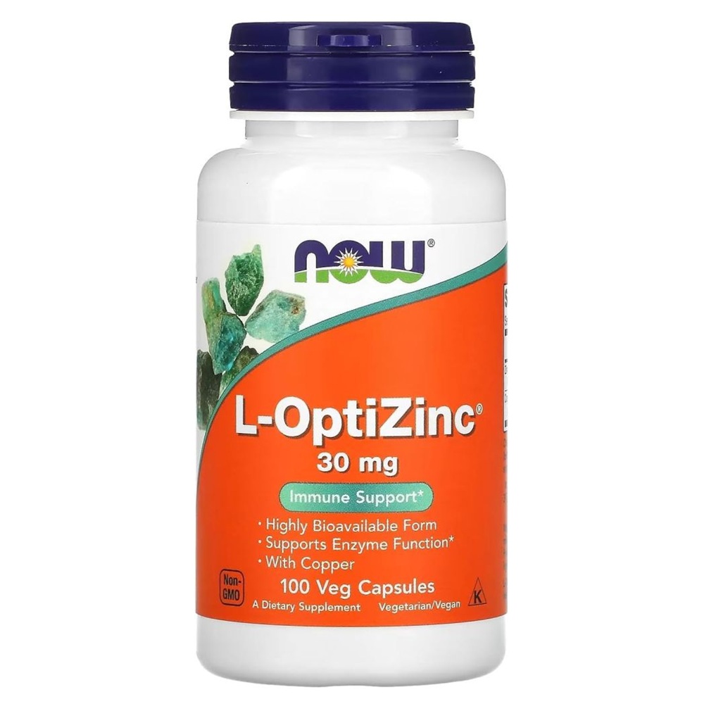 NOW L-OPTIZINC CAPS.100 X 30 MG