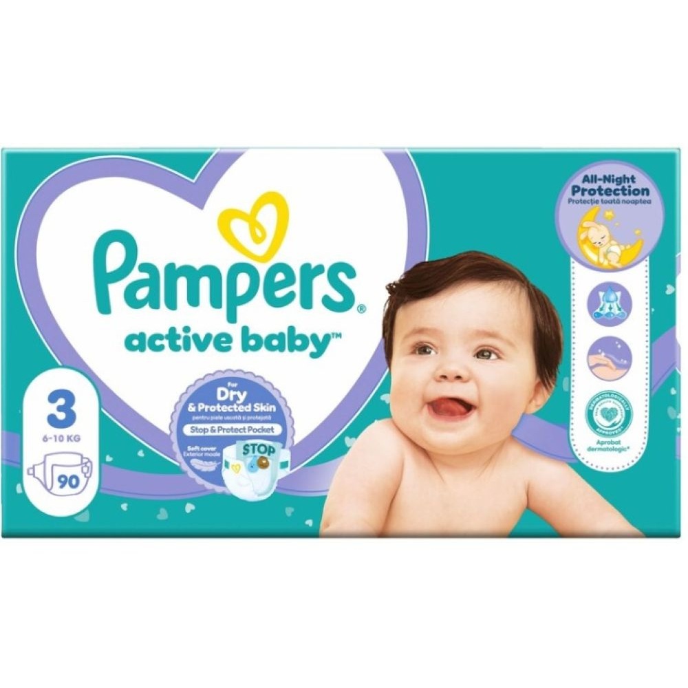 PEL.PAMPERS ACTIVE GIANT 3  6-10KG/90