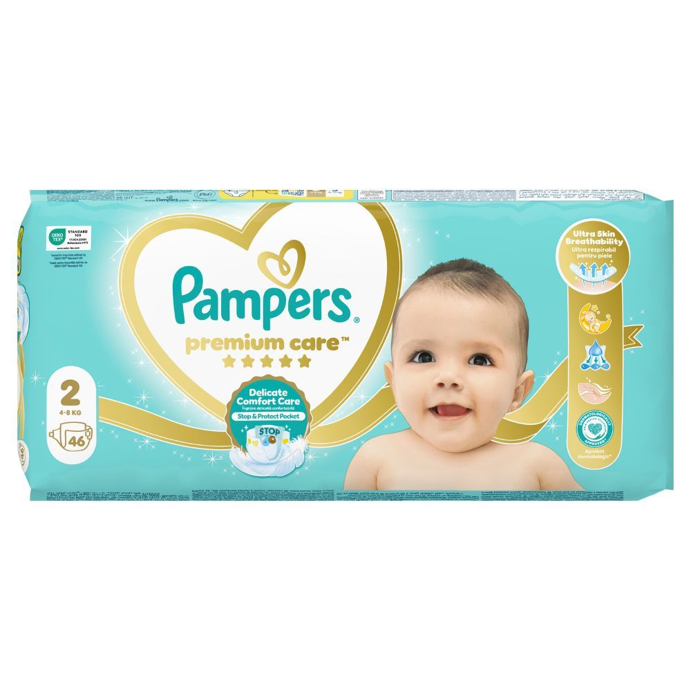 PEL.PAMPERS PREMIUM CARE 2 4-8KG/46