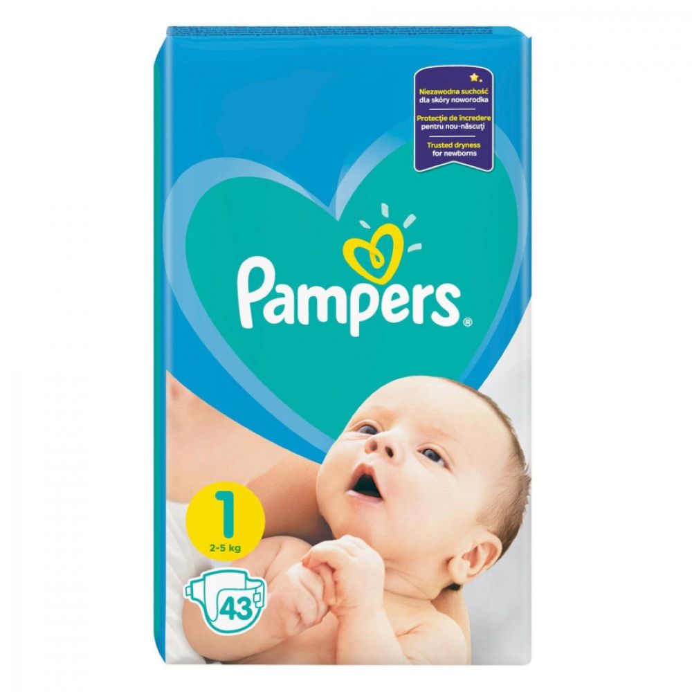 PEL.PAMPERS ZA NOVORODENCE 1-CA 2-5 KG X 43peleni