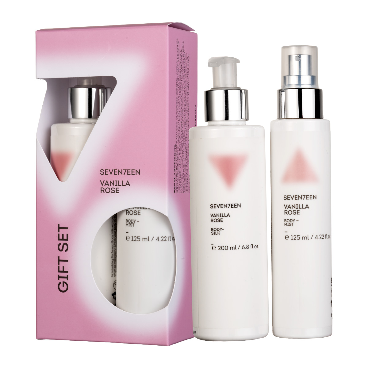 SEVENTEEN SET VANILLA ROSE  мист 125мл + млеко 200мл