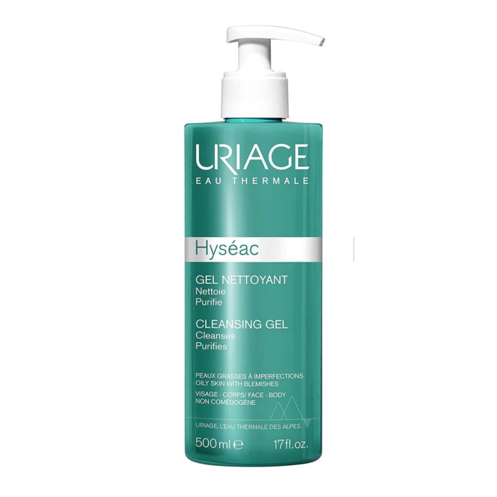 URIAGE HYSEAC GEL ZA MIENJE LICE BEZ SAPUN ZA MASNA KOZA SO DAMKI  500ML